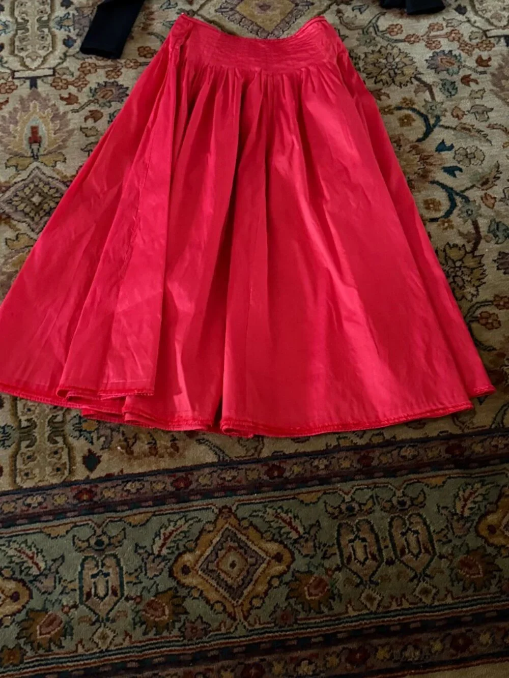 Free People ONE Size 0 Red Full Flowy Maxi Skirt Boho